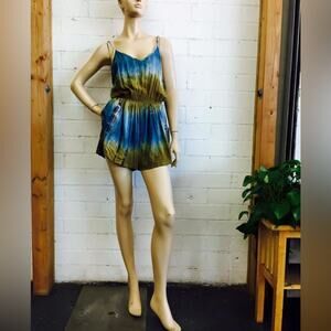 Tie-Dye Spaghetti Strap Romper size Large